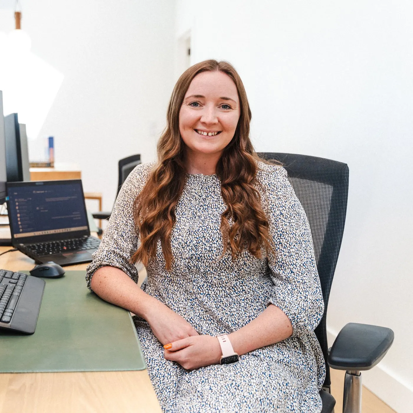 A Roost team member in the office